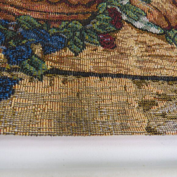 Birds & Birdhouse themed tapestry table runner Floral Spring Plaid - Picture 16 of 16